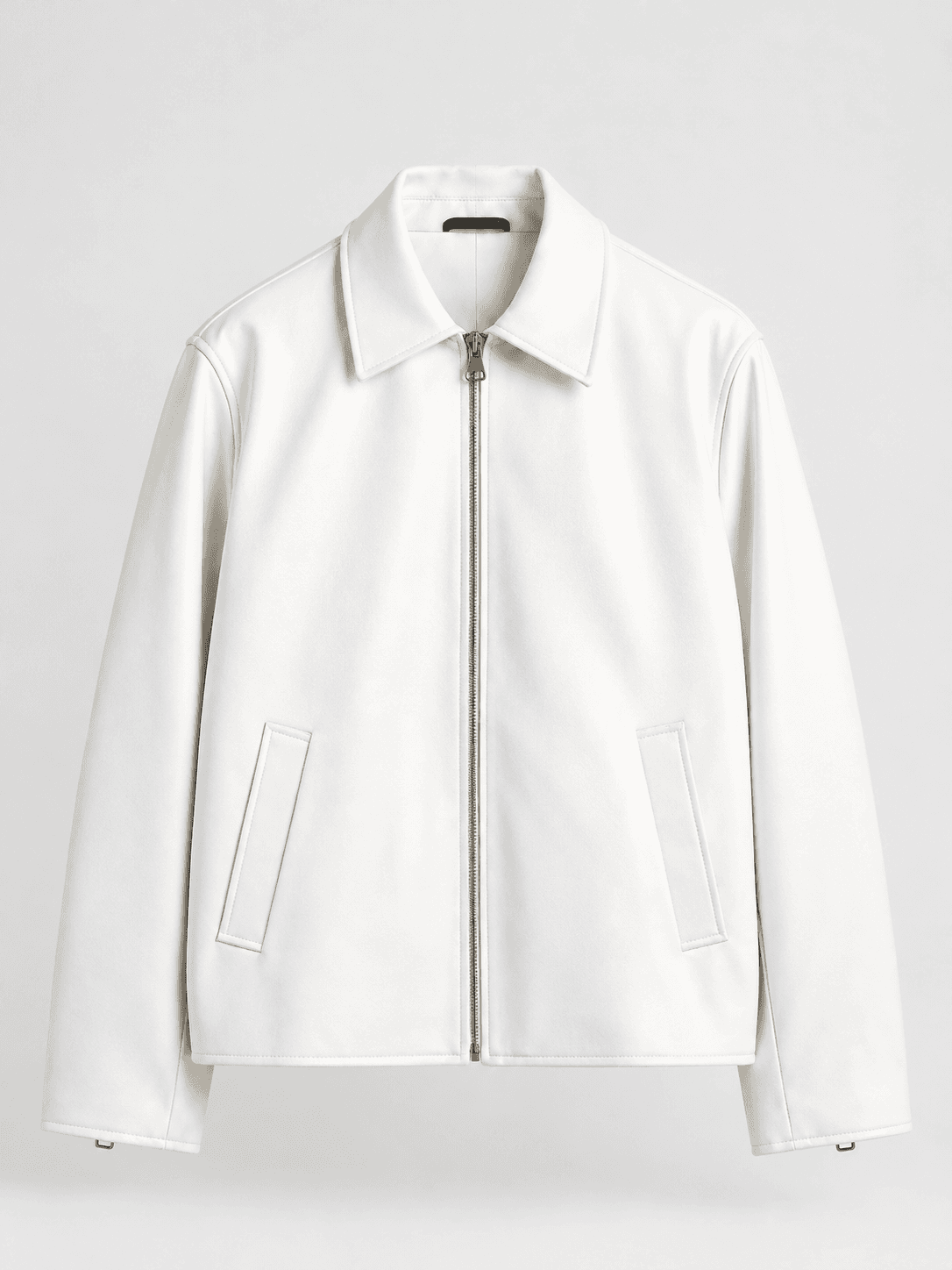 APEXTHRILL CLASSIC WHITE LEATHER JACKET