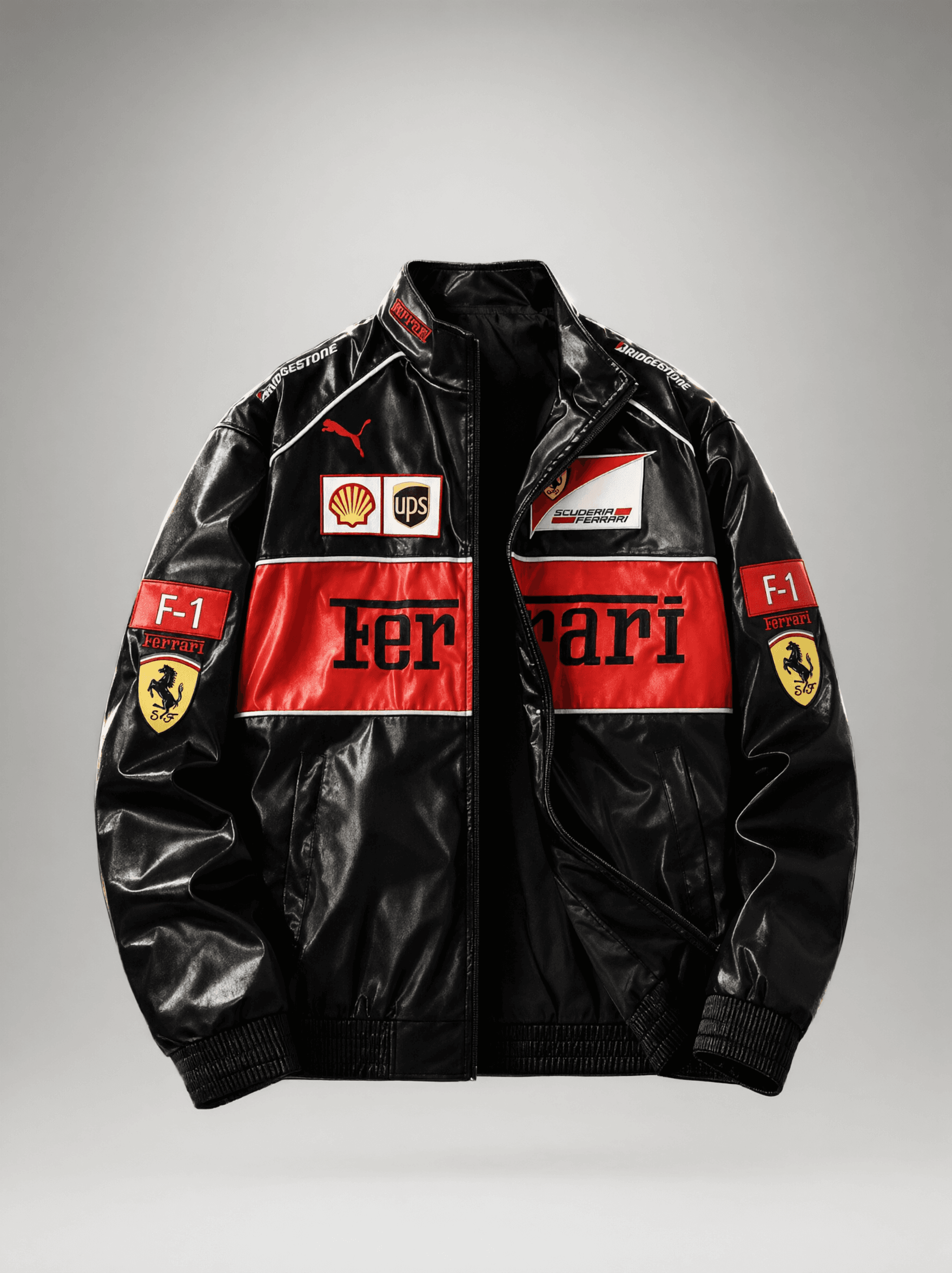 FERRARI F1 RACING LEATHER JACKET